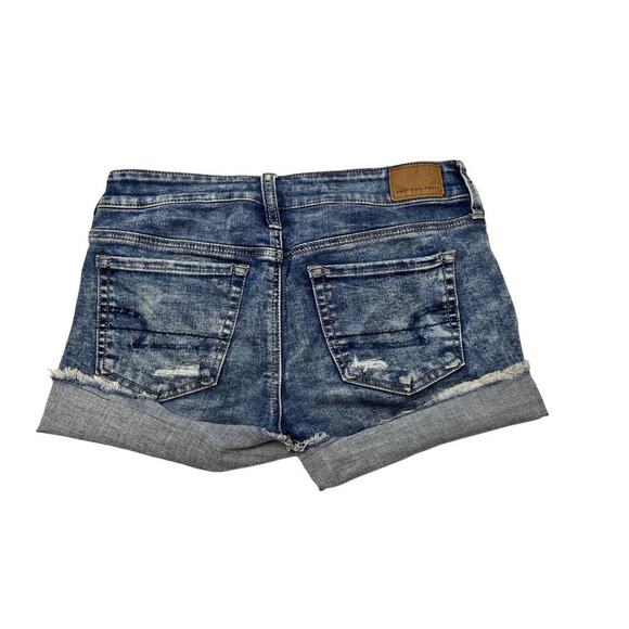 American Eagle Women’s Size 4 Vintagw Low Rise Micro Denim Shorts Stretchy Fit - Picture 2 of 4